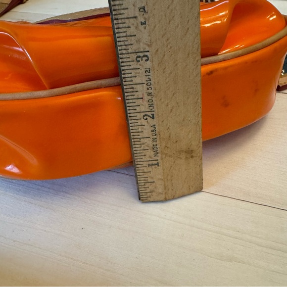 Dooney & Bourke Red Crossbody Orange Patent Leather Bag - Picture 12 of 16